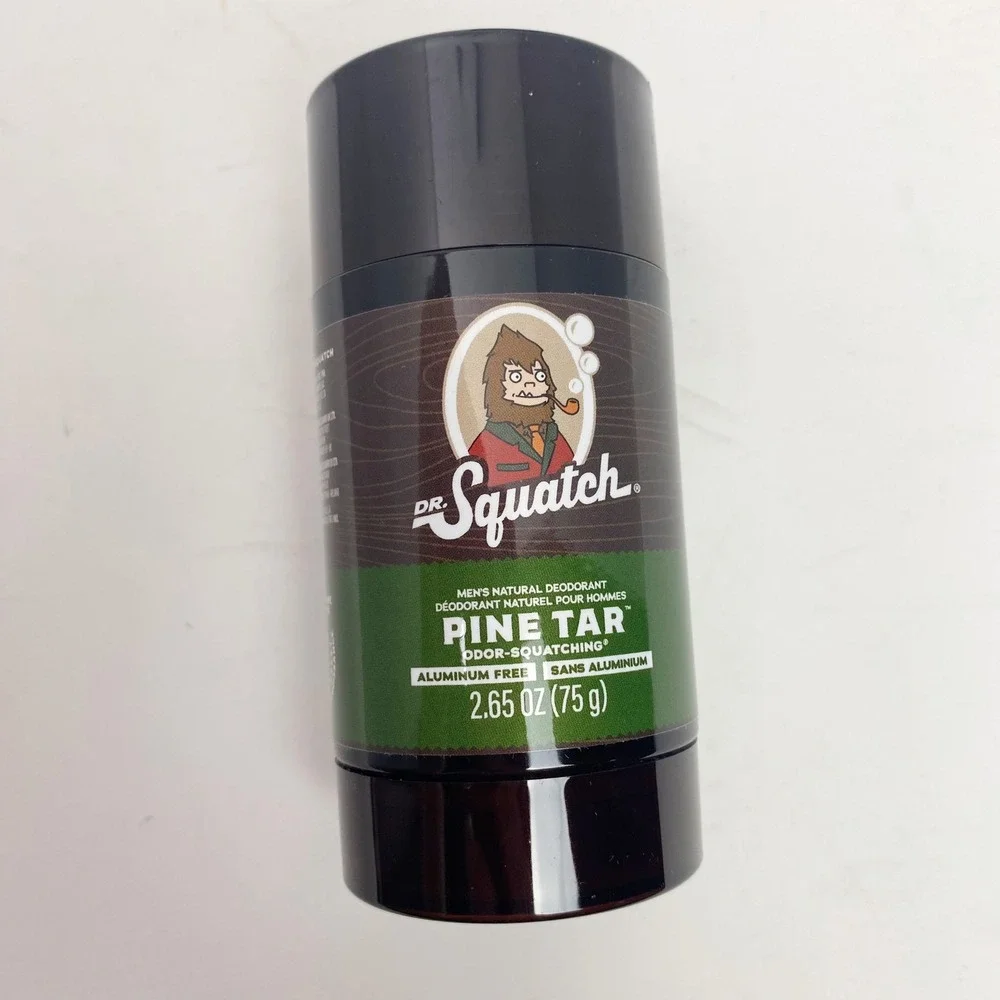 Dr. Squatch Pine Tar Aluminum Free Natural Deodorant Men 3-Pack 2.65oz Stick